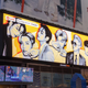 A BTS billboard in Times Square in New York City. The design was created by BTS fans and chosen in a Reddit-sponsored contest.